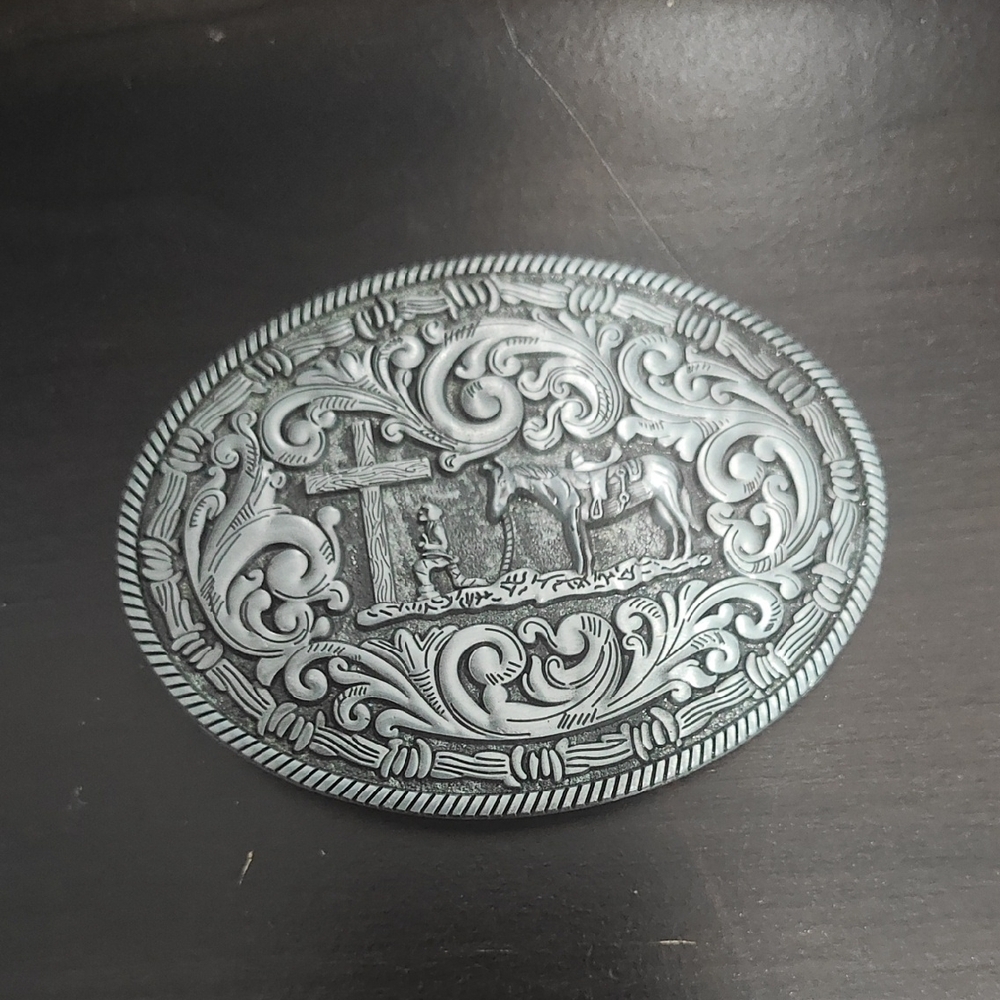 Western Silver Belt Buckle